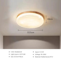 Lampe plafonnier bois nordique moderne