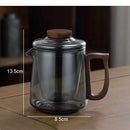Théière en verre portable avec tasses style moderne