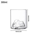 verre style montagne fond relief pour boissons café