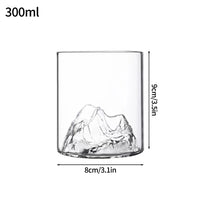 verre style montagne fond relief pour boissons café