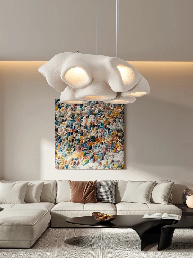 lustre wabi sabi nordique minimaliste led pour bar restaurant