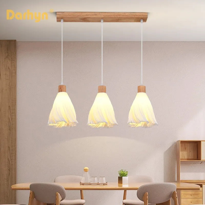 Suspension LED en verre au design nordique créatif - vue 3 sur 24