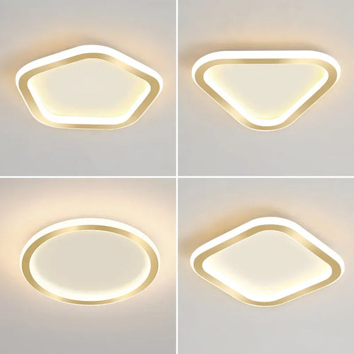 plafonnier moderne doré pour décoration intérieure et luminaires