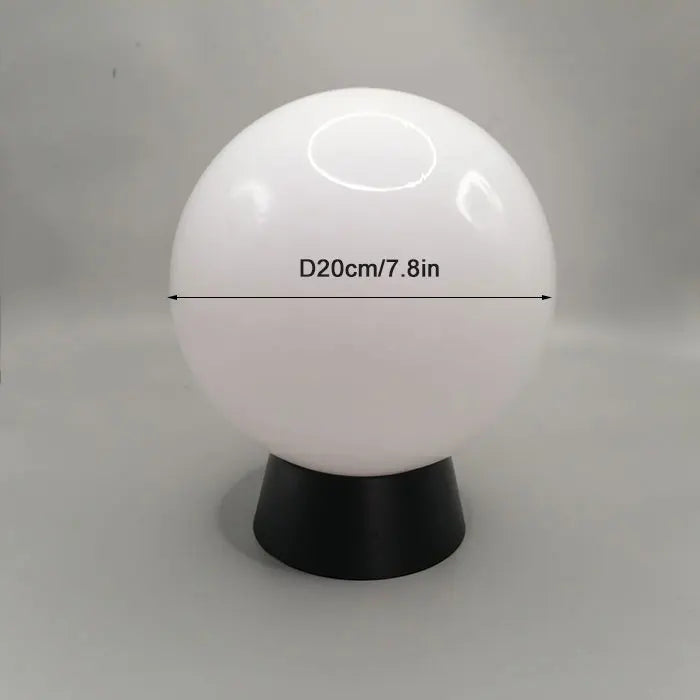 lampadaire extérieur globe noir pour éclairage de jardin et terrasse - vue 15 sur 15