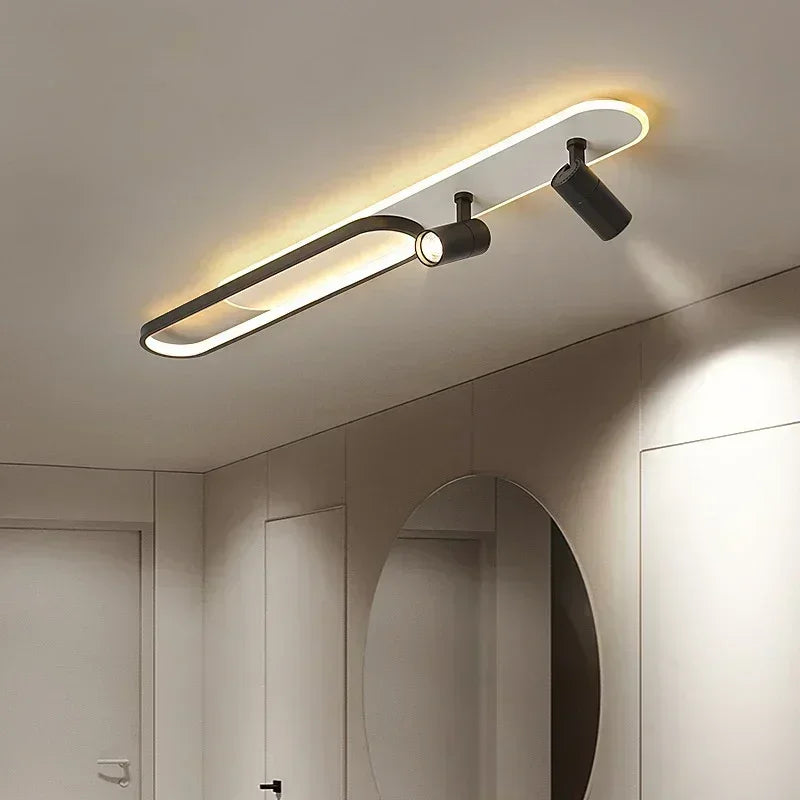 plafonnier moderne à leds avec projecteur pour décoration maison - vue 4 sur 26
