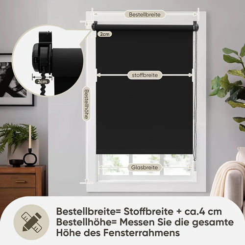 Store occultant double couche sans percage pour chambre