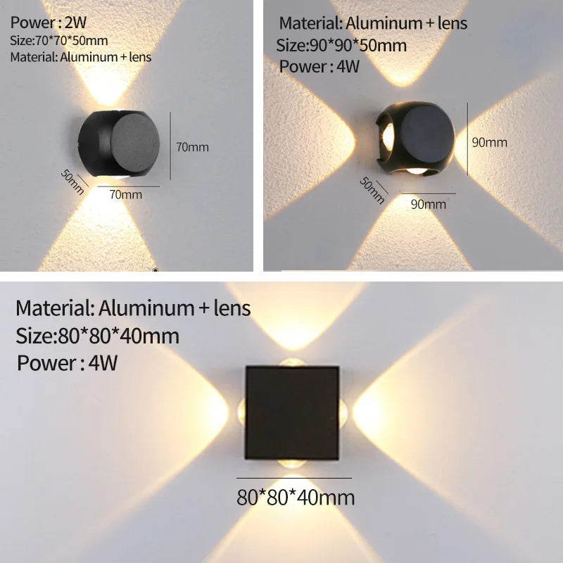 applique murale led moderne pour intérieur et extérieur - vue 5 sur 12