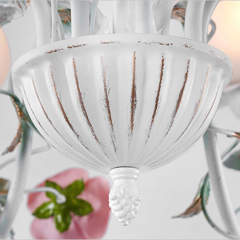 lustre romantique nordique fleurs et herbes méditerranée princesse - vue 8 sur 12