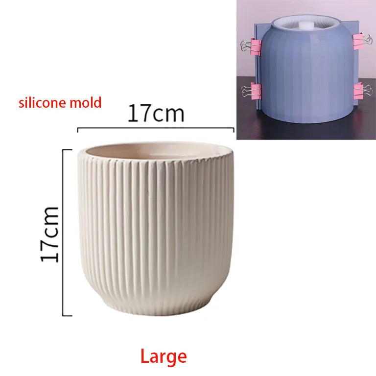 moule en silicone pour pot de fleurs créatif décoratif et pratique - vue 12 sur 13
