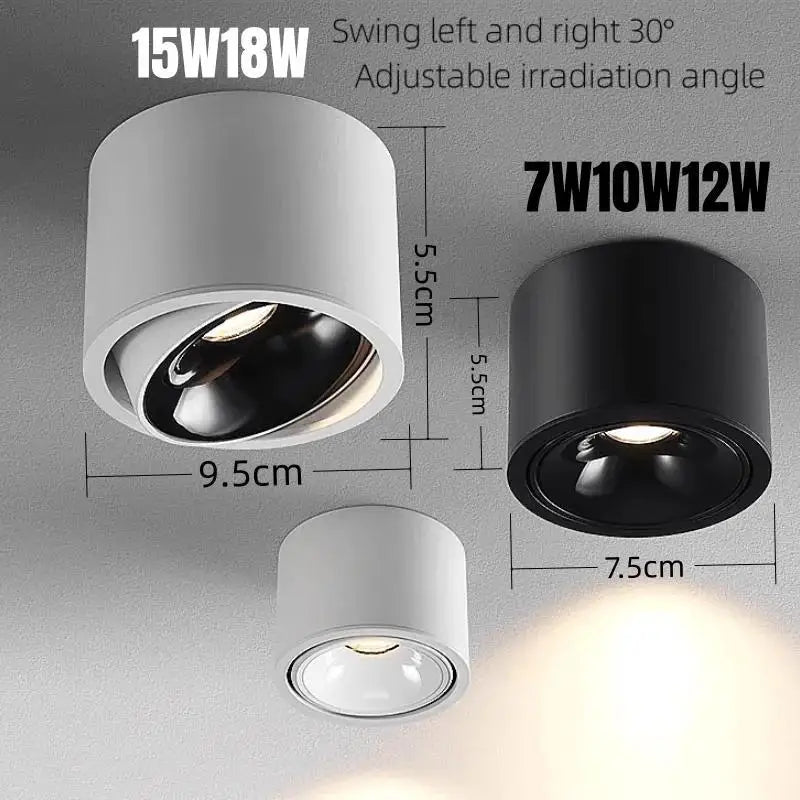 plafonnier led rond monté en surface à intensité variable
