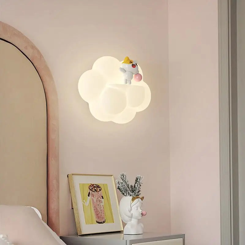 applique murale nuage ours chat singe pour enfants bébé - vue 6 sur 9