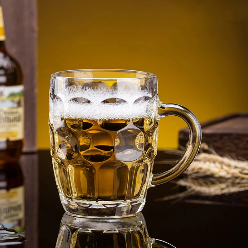 Verre à bière avec anse style chope classique - vue 3 sur 7