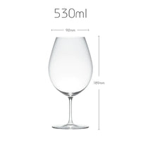 Verre à vin court cristal style kimura artisanal