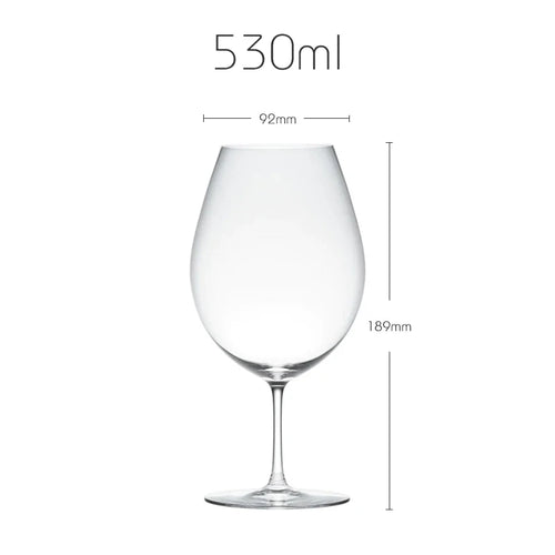 Verre à vin court cristal style kimura artisanal