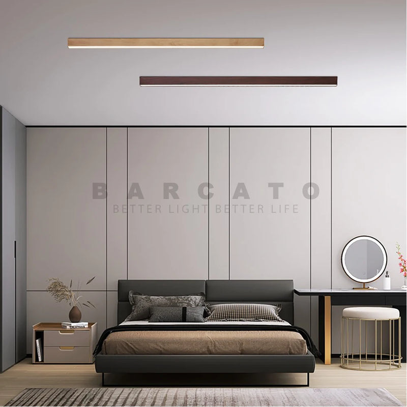 plafonnier led suspendu longue bande design moderne éclairage linéaire