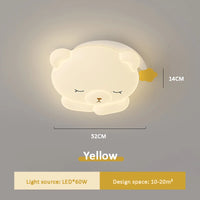 Mignon bonnet de nuit ours lampe chambre d'enfants plafonniers romantique chaud chambre de bébé garçon fille chambre plafonniers dessin animé chambre décor