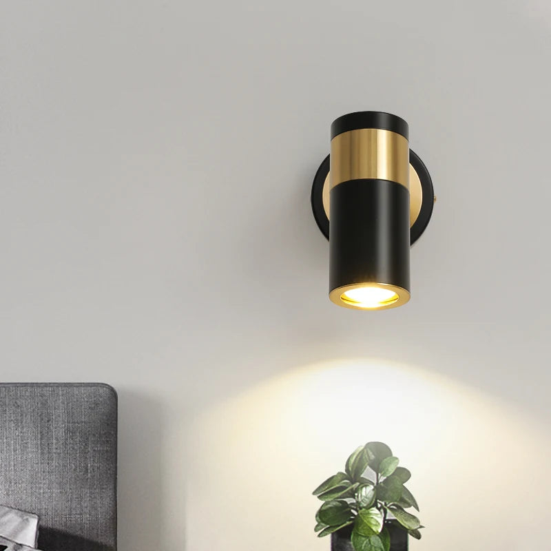 applique murale nordique rotative avec interrupteur créatif