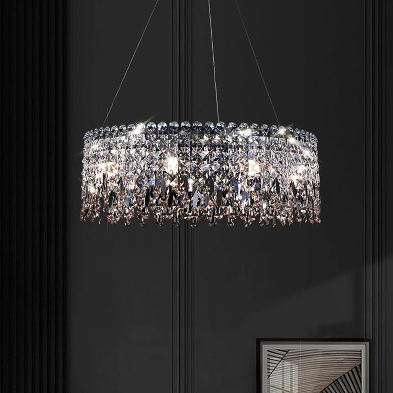 lustre de luxe en cristal lampe à main éclairage de bar luminaire suspendu - vue 3 sur 10