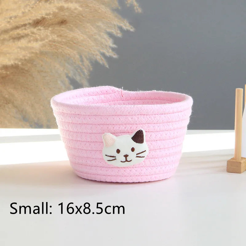 panier de rangement tissé animaux pour jouets et objets divers - vue 11 sur 21