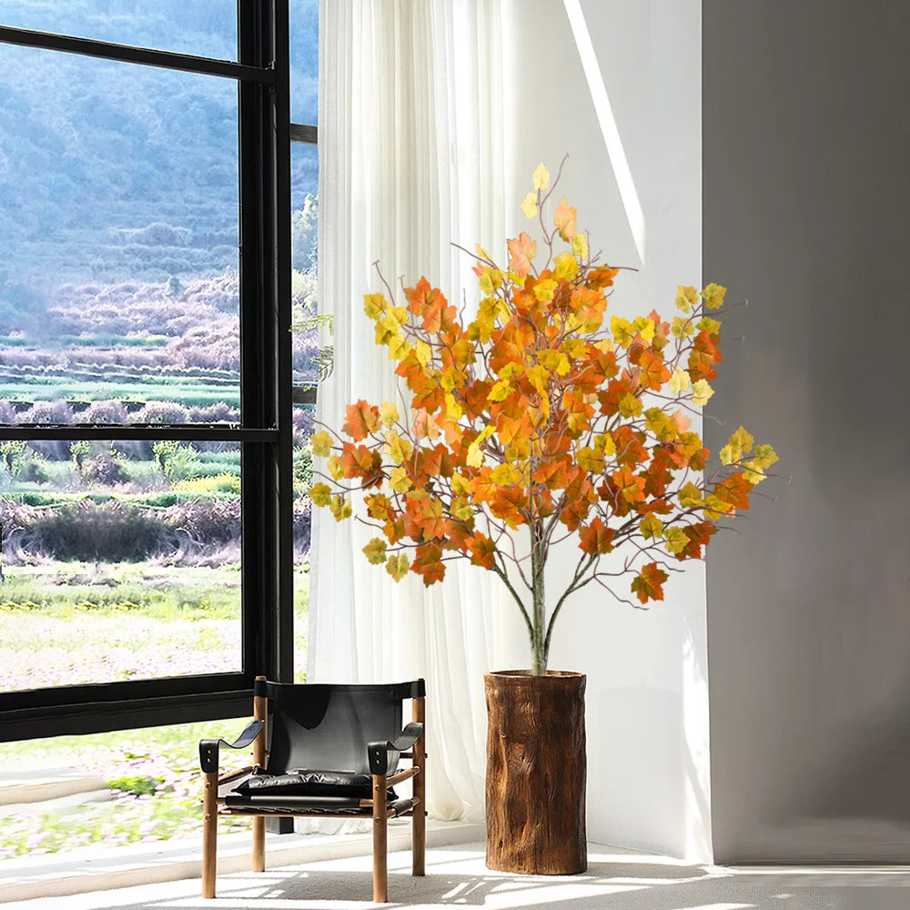 arbre d'érable artificiel avec feuilles d'automne pour décoration festive - vue 4 sur 6