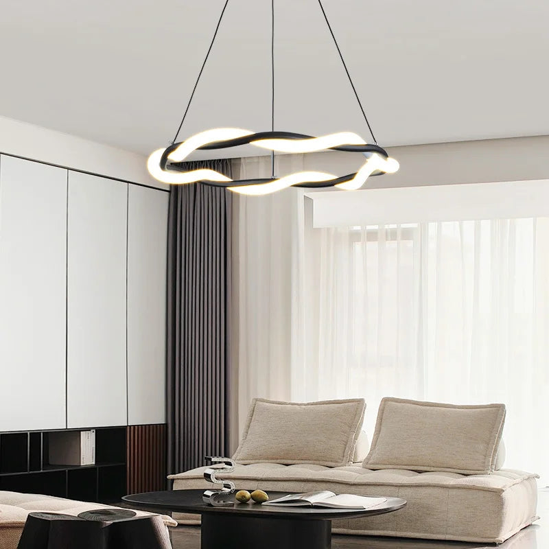 plafonnier led multicouches design luxe pour décoration intérieure - vue 4 sur 9
