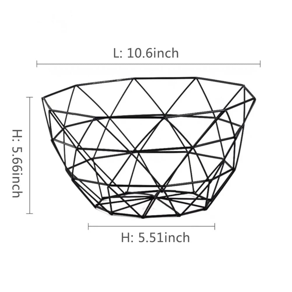 panier à fruits en fer multi-tailles pour rangement divers - vue 11 sur 14