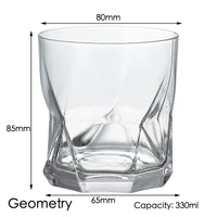 Verres whisky old fashioned motif relief élégant