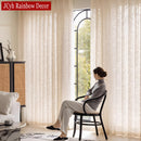 Voilage tulle brodé floral moderne pour salon chambre