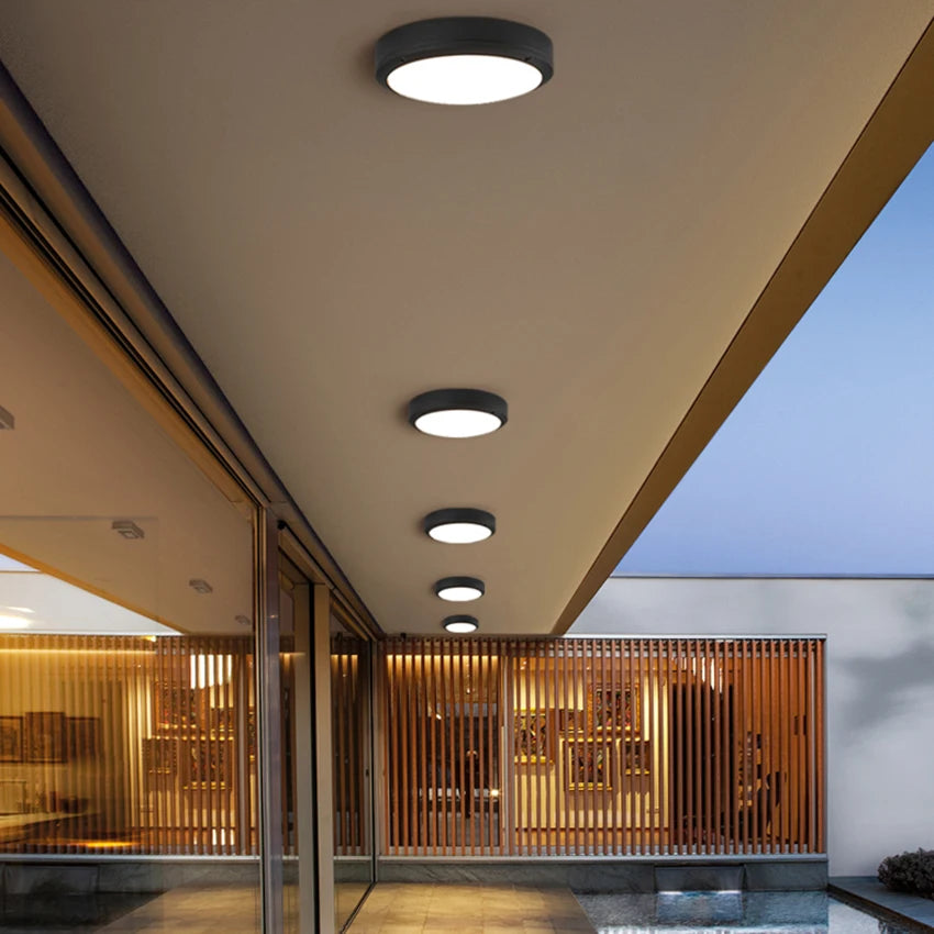 plafonnier extérieur étanche pour éclairage de jardin et terrasse - vue 6 sur 8