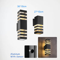 applique murale led imperméable avec capteur pour intérieur et extérieur