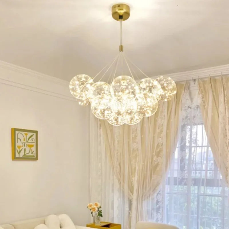 Suspension LED en verre au design nordique moderne - vue 3 sur 27
