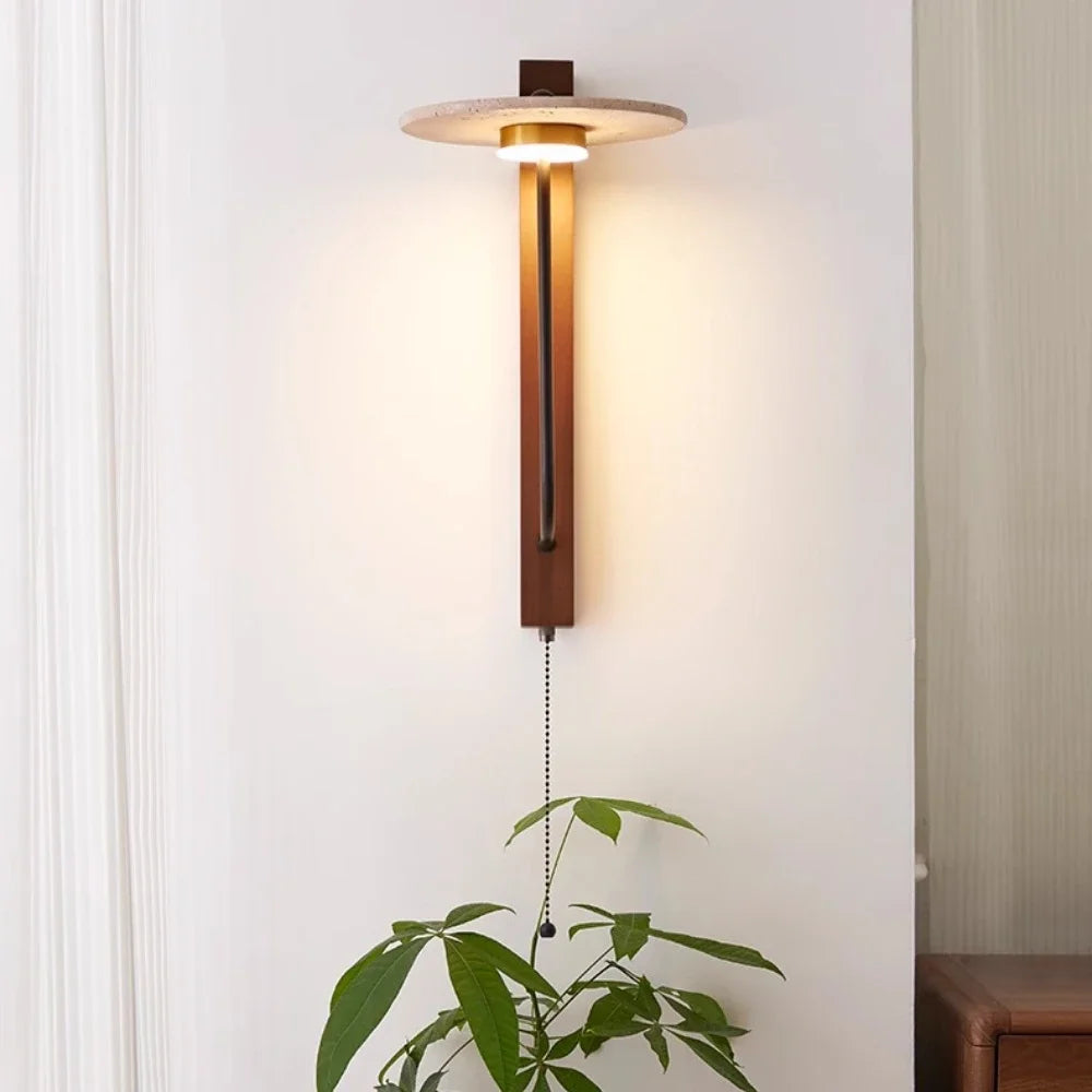 applique murale led vintage en pierre naturelle pour éclairage créatif - vue 6 sur 8