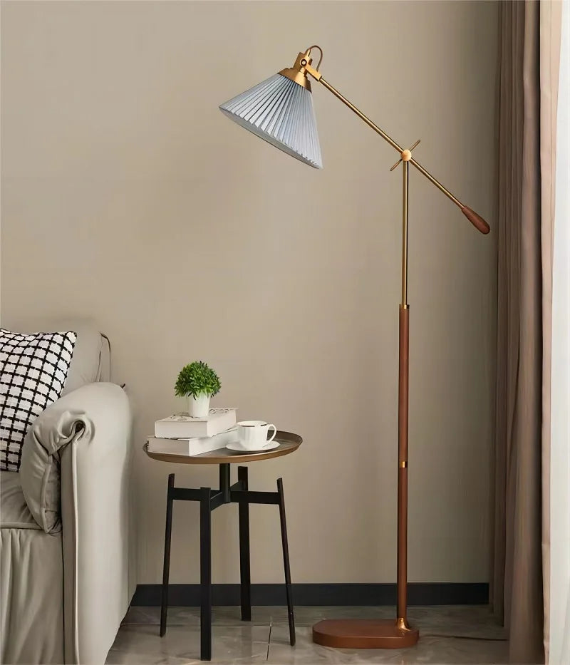 Lampadaire nordique en bois massif - vue 5 sur 8