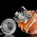 Verres cristal ciselé élégants pour whisky bière vin