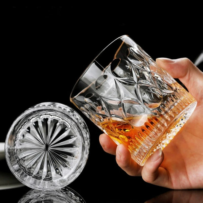 Verres cristal ciselé élégants pour whisky bière vin - vue 6 sur 7