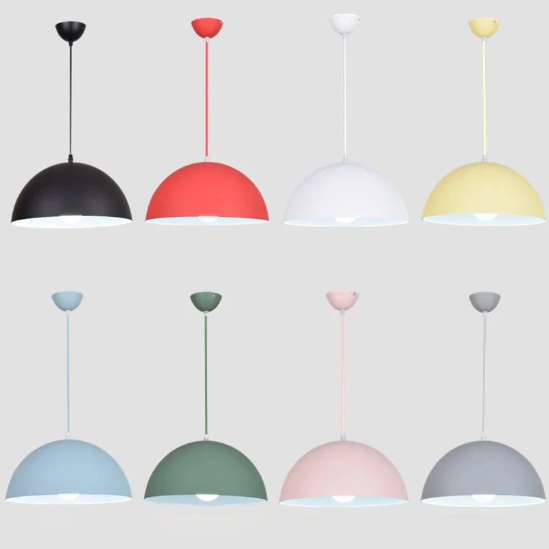 Suspension minimaliste nordique demi-cercle pour bar restaurant