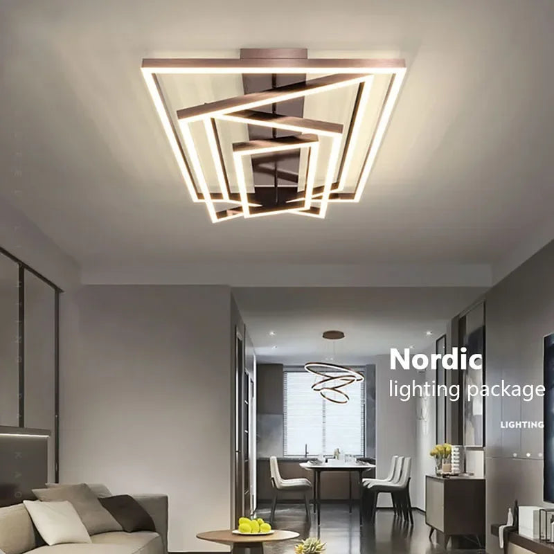Plafonnier moderne à LEDs Style industriel pour salon salle à manger chambre décoration de la maison - vue 6 sur 12