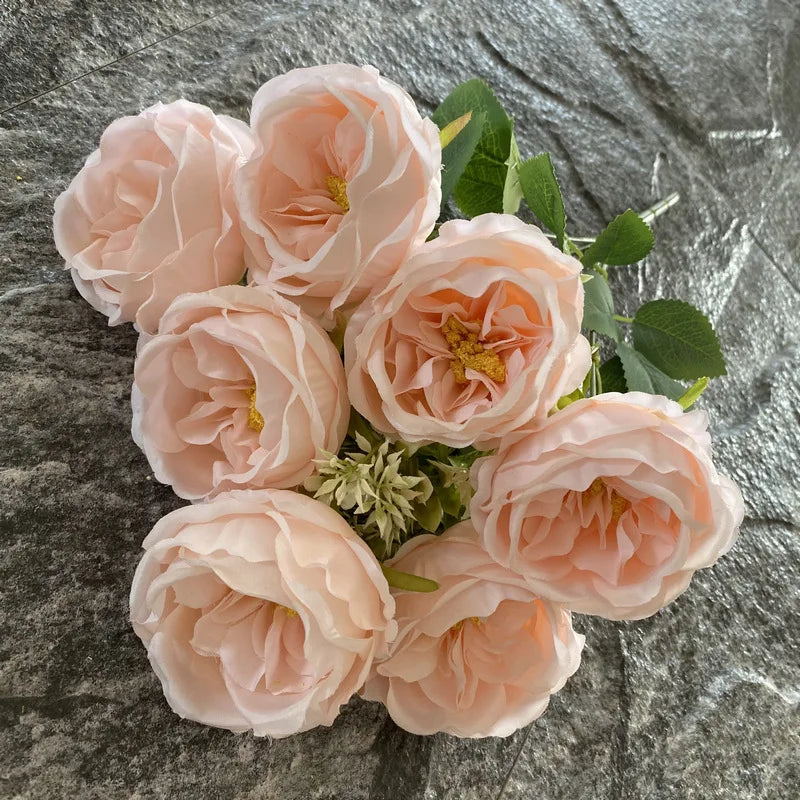 bouquet de roses en soie pour mariage et décoration intérieure - vue 13 sur 19