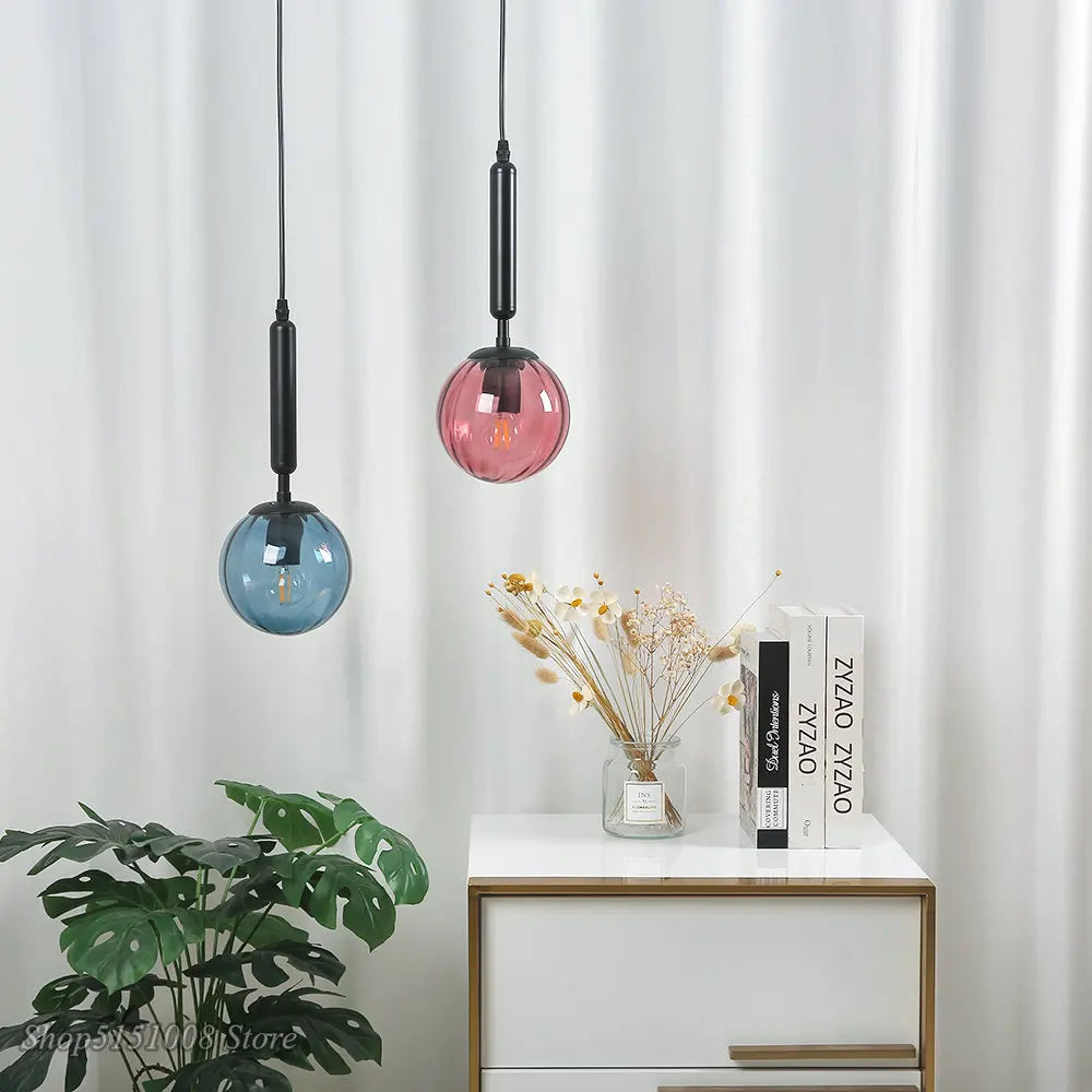 suspension moderne en verre pour décoration intérieure élégante - vue 4 sur 24