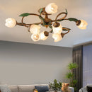 Plafonnier Led blanc fleur campagne française déco intérieur Villa salon couloir style américain