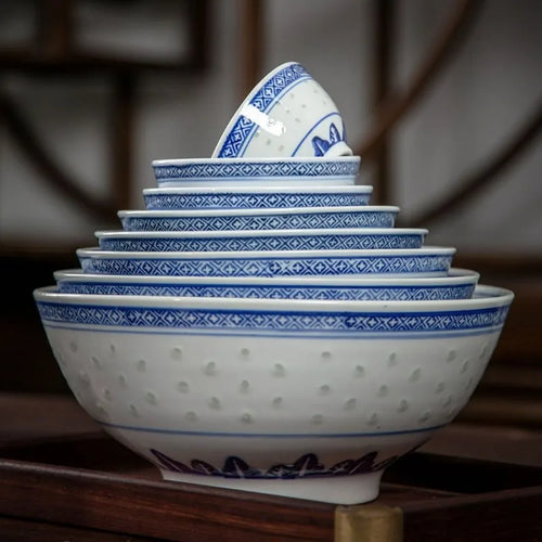 Bol porcelaine jingdezhen motif dragon chinois ramen soupe