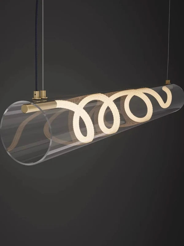 Italian designer art LED restaurant chandelier modern living room irregular long bar counter, dining table lighting fixtures - vue 2 sur 7