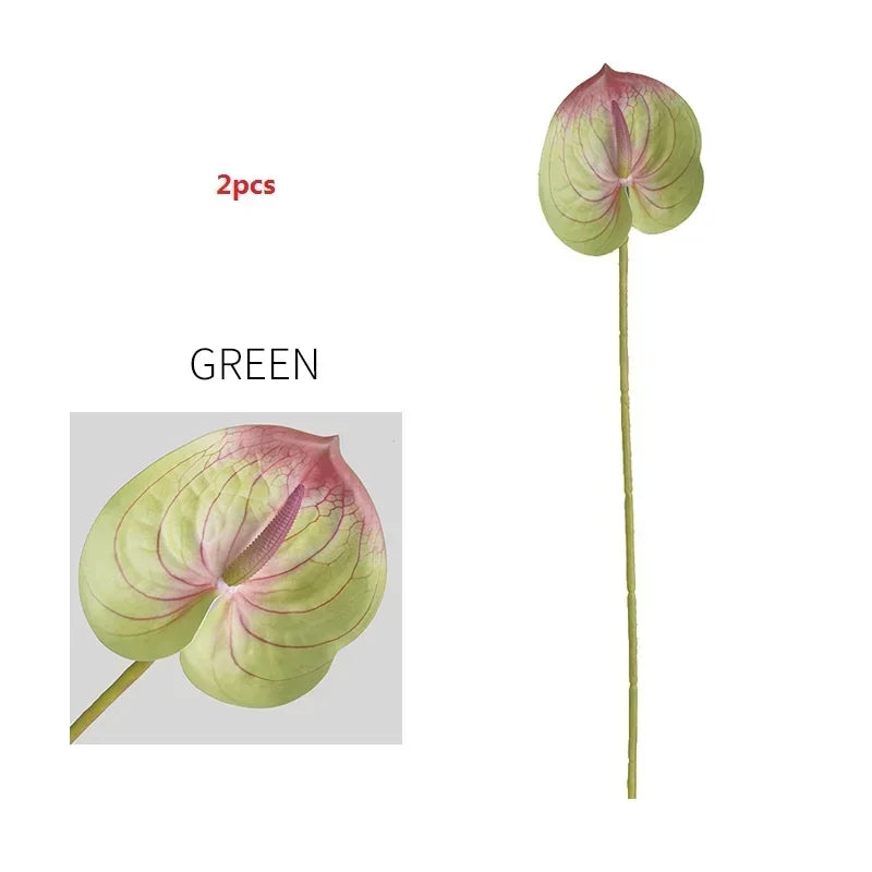 feuilles d'anthurium artificielles pour décoration florale et jardin