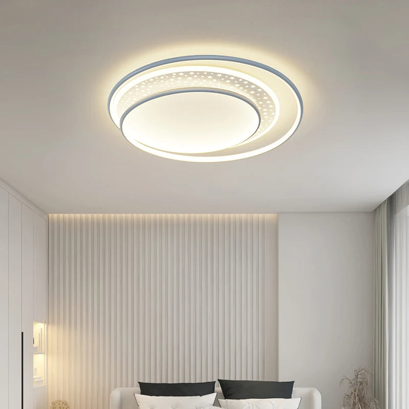plafonnier led créatif en forme de lampes étoiles rondes - vue 6 sur 10