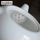 Théière dehua porcelaine 200ml poignée latérale style jade
