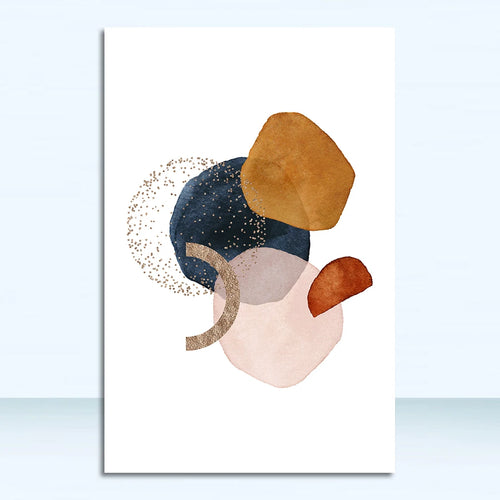 affiche murale abstraite géométrique peinture aquarelle décorative moderne