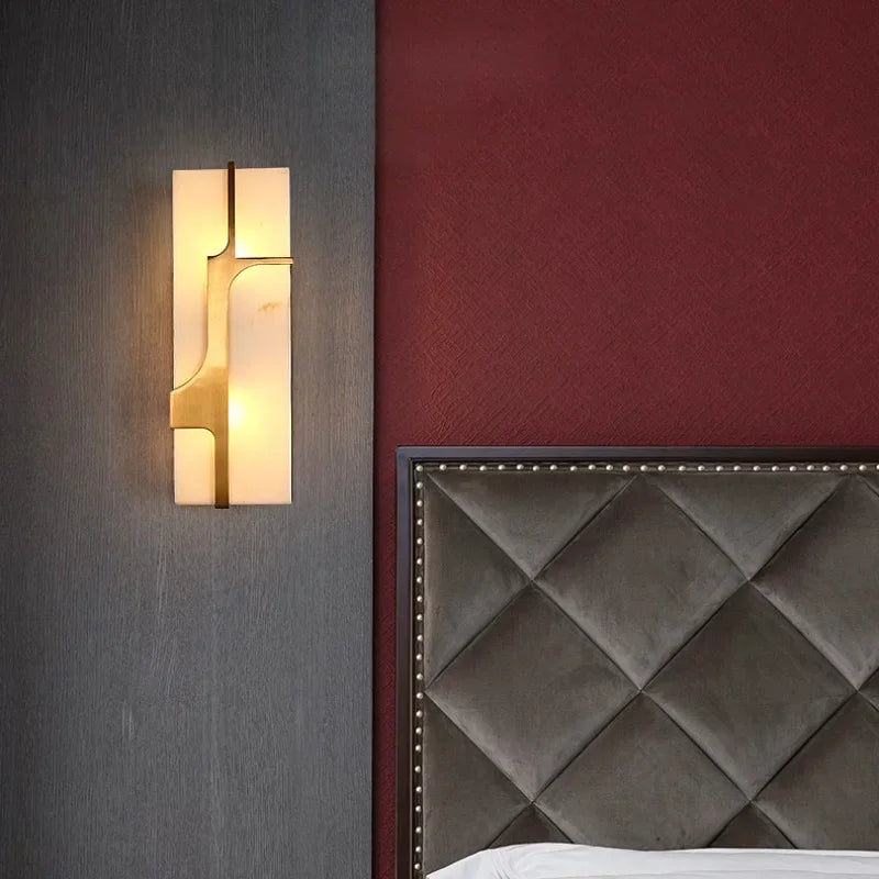 Applique rectangulaire en marbre artificiel LED - vue 7 sur 6