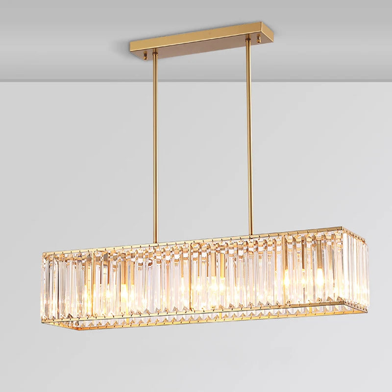 lustre fer cristal style américain moderne - vue 6 sur 8