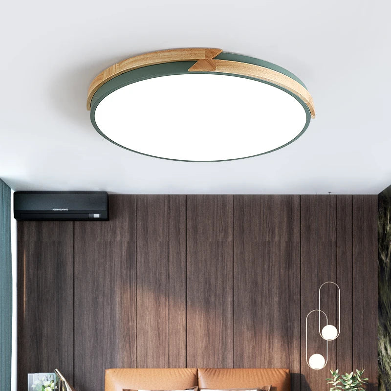plafonnier led ultra-mince design nordique décoratif encastré - vue 4 sur 12
