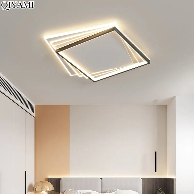 Nordique plafond moderne à LEDs décorations d'éclairage lustres à la maison salon salle à manger cuisine Restaurant créatif rond décor lampes